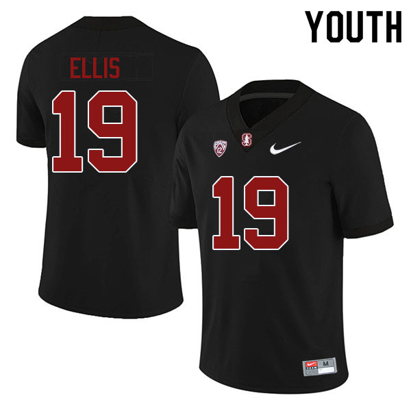 Youth #19 Caleb Ellis Stanford Cardinal College Football Jerseys Sale-Black - Click Image to Close